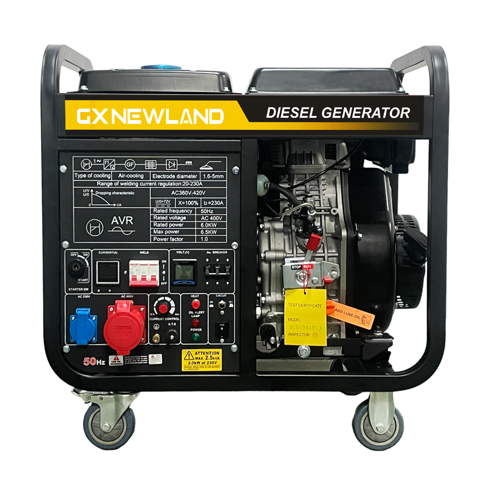 Newland Open Two Wheels Type Air-Cooled Diesel Welding Generator